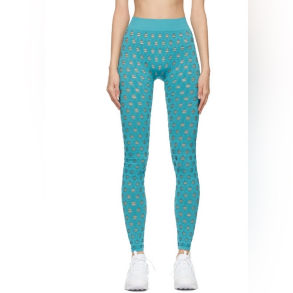 Maisie Wilen Blue Perforated Leggings size 0/S